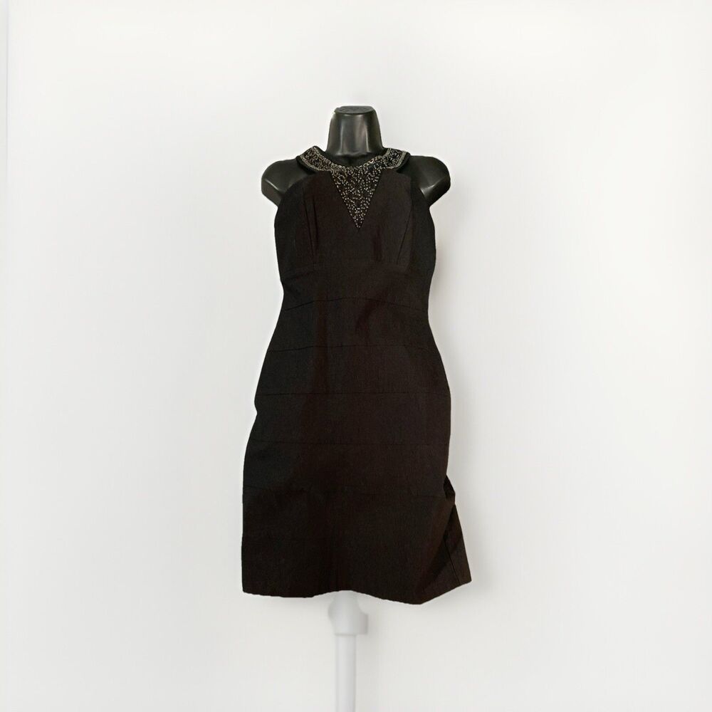 Maurice’s Dress‎ Womens Juniors 7/8 Cocktail Mini Sleeveless Black Silver NWT